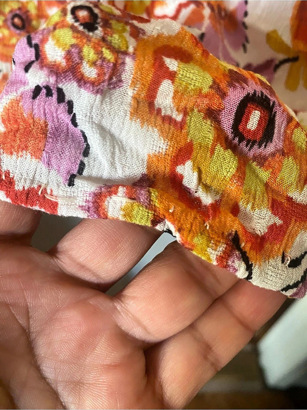 Nicole Miller Paisley pants in Pink & White Size Medium - Picture 4 of 5
